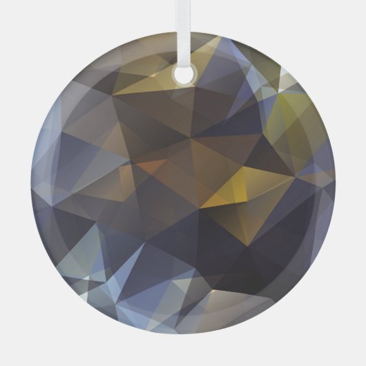 Glanzende driehoek , diamanttextuur. glas ornament (Voorkant)