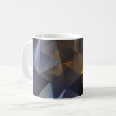 Glanzende driehoek , diamanttextuur. koffiemok (Voorkant links)