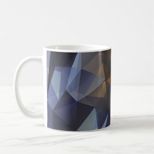 Glanzende driehoek , diamanttextuur. koffiemok (Links)