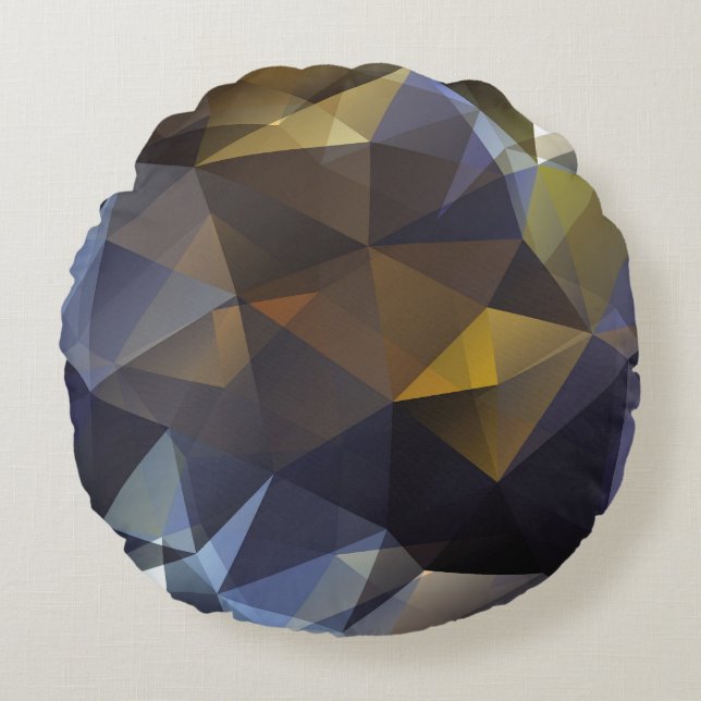 Glanzende driehoek , diamanttextuur. rond kussen (Voorkant)