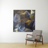 Glanzende driehoek , diamanttextuur. wandkleed (In situ)