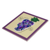 Glanzende druiven tegeltje (Zijkant)