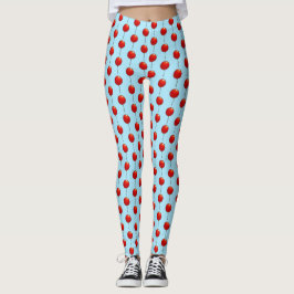 Glanzende eenvoudige rode ballonnen verjaardagsfee leggings