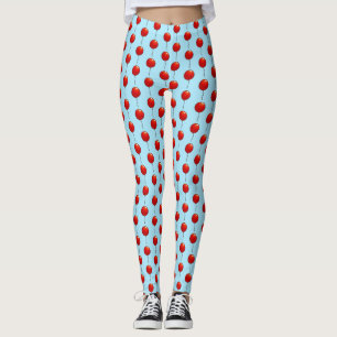 Glanzende eenvoudige rode ballonnen verjaardagsfee leggings