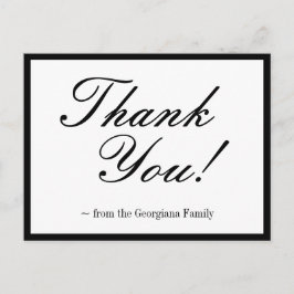 Glanzende, Elegante "Dank je!" Briefkaart