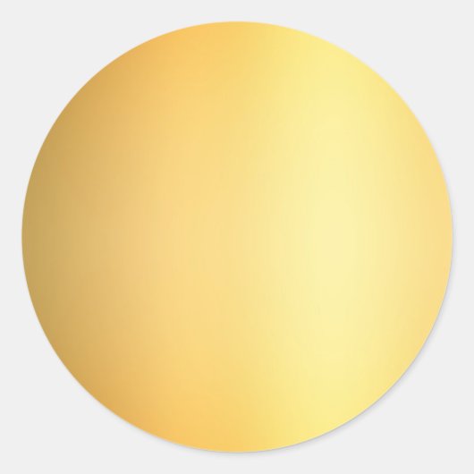 Glanzende Elegante Nep Gouden Sjabloon Glam Ronde Sticker (Voorkant)