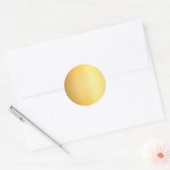 Glanzende Elegante Nep Gouden Sjabloon Glam Ronde Sticker (Envelop)