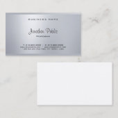 Glanzende Elegante Zilveren Moderne Script Koel Ee Visitekaartje (Voorkant / Achterkant)