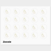 Glanzende engelen doop vierkante stickers  (Vel)
