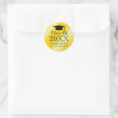 Glanzende faux gouden 20XX afstuderen sticker en a (Tas)