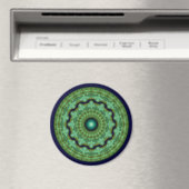 Glanzende fee fractale ronde ornament magneet (Insitu (Vaatwasser))