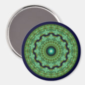Glanzende fee fractale ronde ornament magneet (Voorkant / Achterkant)
