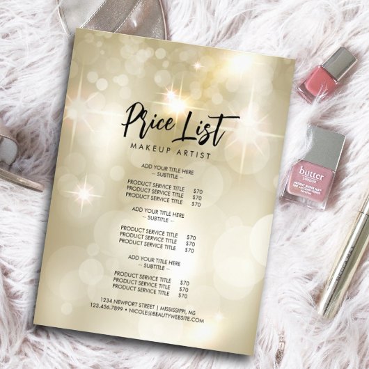 Glanzende Flyer Met Glitters Aanbieding Promotie 