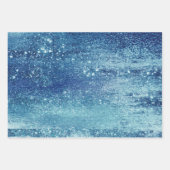 Glanzende Folie | Ijsblauwe namaak-iriserende glan Inpakpapier Vel (Voorkant)