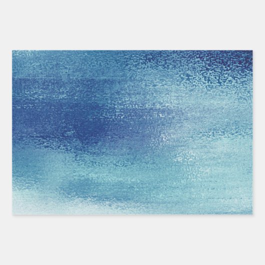 Glanzende Folie | Ijsblauwe Nep-iriserende Glans Inpakpapier Vel (Voorkant 2)