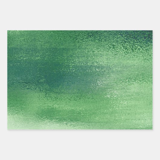 Glanzende Folie | Nep-metallic glans van smaragdgr Inpakpapier Vel (Voorkant 2)