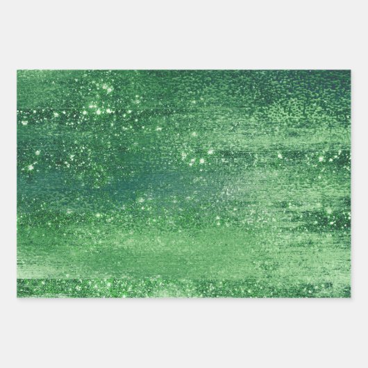 Glanzende Folie | Nep-metallic glans van smaragdgr Inpakpapier Vel (Voorkant)