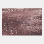 Glanzende Folie | Roze Gouden Blush Glam Faux Meta Inpakpapier Vel (Voorkant 3)