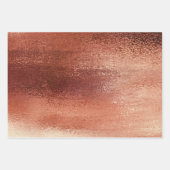 Glanzende Folie | Terracotta Stof Oranje Nep Glimm Inpakpapier Vel (Voorkant 2)