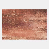 Glanzende Folie | Terracotta Stof Oranje Nep Glimm Inpakpapier Vel (Voorkant)