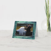 Glanzende Folie | Zeegroene Aqua Schittering Foto Bedankkaart (Voorkant)