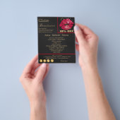 Glanzende, Fonkelende Rode Lippen Reclame Flyer (Hand)