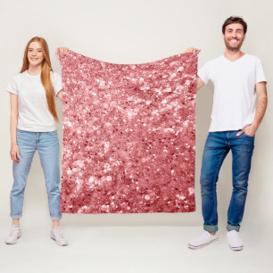 Glanzende Fonkelende Roze Glitters Fleece Deken