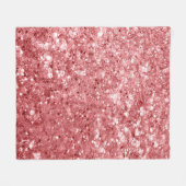 Glanzende Fonkelende Roze Glitters Fleece Deken (Voorkant (Horizontaal))