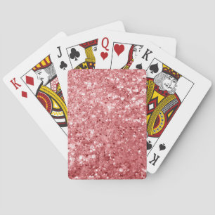 Glanzende Fonkelende Roze Glitters Pokerkaarten
