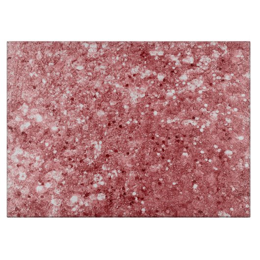 Glanzende Fonkelende Roze Glitters Snijplank (Voorkant)