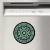 Glanzende fractale ster mandala magneet (Insitu (Vaatwasser))