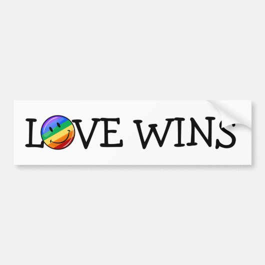 Glanzende Gay Pride Flag bij Glossy Round Bumpersticker (Voorkant)