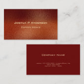 Glanzende Gehämmerde Donkere Koper Visitekaartje (Voorkant / Achterkant)