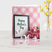 Glanzende Gelukkige Moederdag Kaart (Gele Bloem)