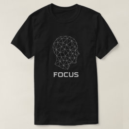 Glanzende Geometrische Mentaliteit Lijnkunst T-shirt