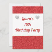 Glanzende gepersonaliseerde verjaardagsfeest uitno kaart (Achterkant)