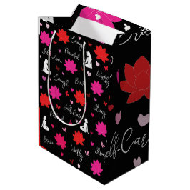 Glanzende Geschenktas | Lotus Bloem Mindfulness  Medium Cadeauzakje