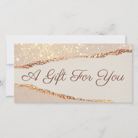 Glanzende Gescheurde Papieren Cadeaubon (Voorkant)