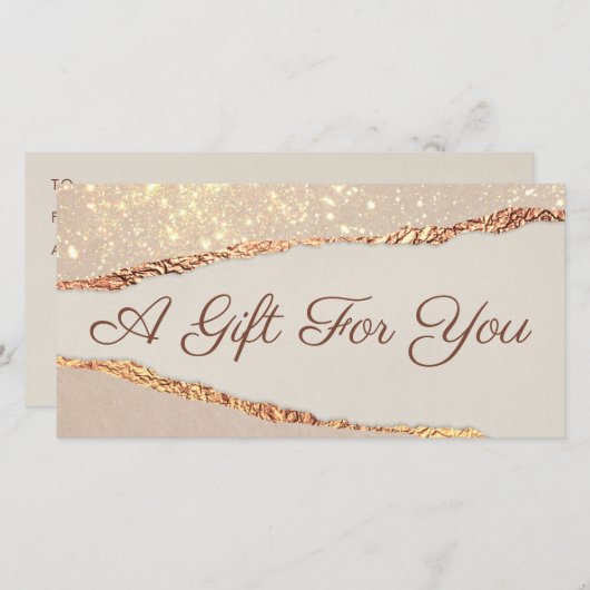 Glanzende Gescheurde Papieren Cadeaubon (Voorkant / Achterkant)