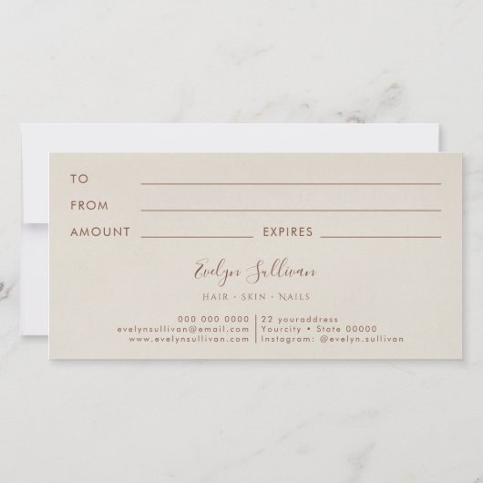 Glanzende Gescheurde Papieren Cadeaubon (Achterkant)