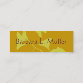 Glanzende Ginkgo Tree Branch met bladeren Mini Visitekaartje