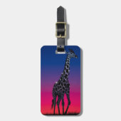 Glanzende Giraffe Bagagelabel (Voorkant verticaal)