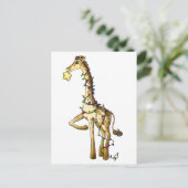 Glanzende Giraffe Briefkaart (Staand voorkant)