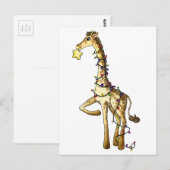 Glanzende Giraffe Briefkaart (Voorkant / Achterkant)