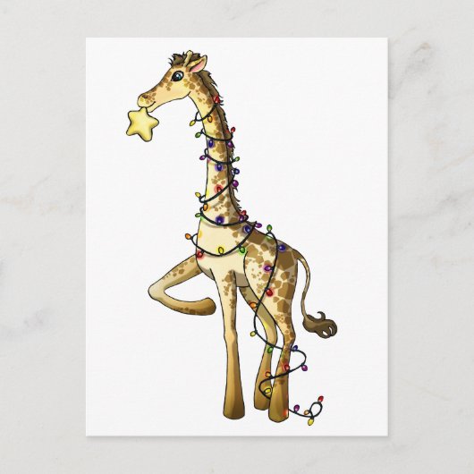 Glanzende Giraffe Briefkaart (Voorkant)
