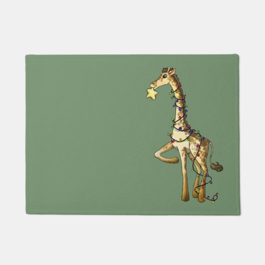 Glanzende Giraffe Deurmat (Voorkant)