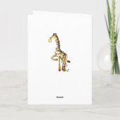 Glanzende Giraffe Feestdagen Kaart (Achterkant)