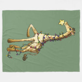 Glanzende Giraffe Fleece Deken (Voorkant (Horizontaal))