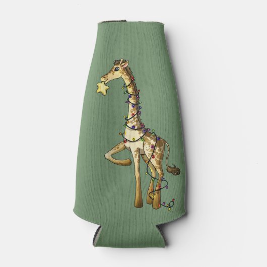Glanzende Giraffe Flesjeskoeler (Voorkant)