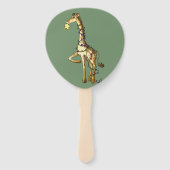 Glanzende Giraffe Handwaaier (Achterkant)